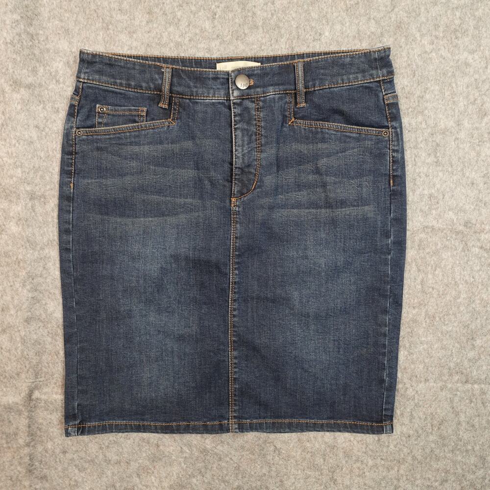 J. Jill Skirt Womens 6 Smooth Fit Mini‎ Denim Western Cowgirl Rodeo Blue